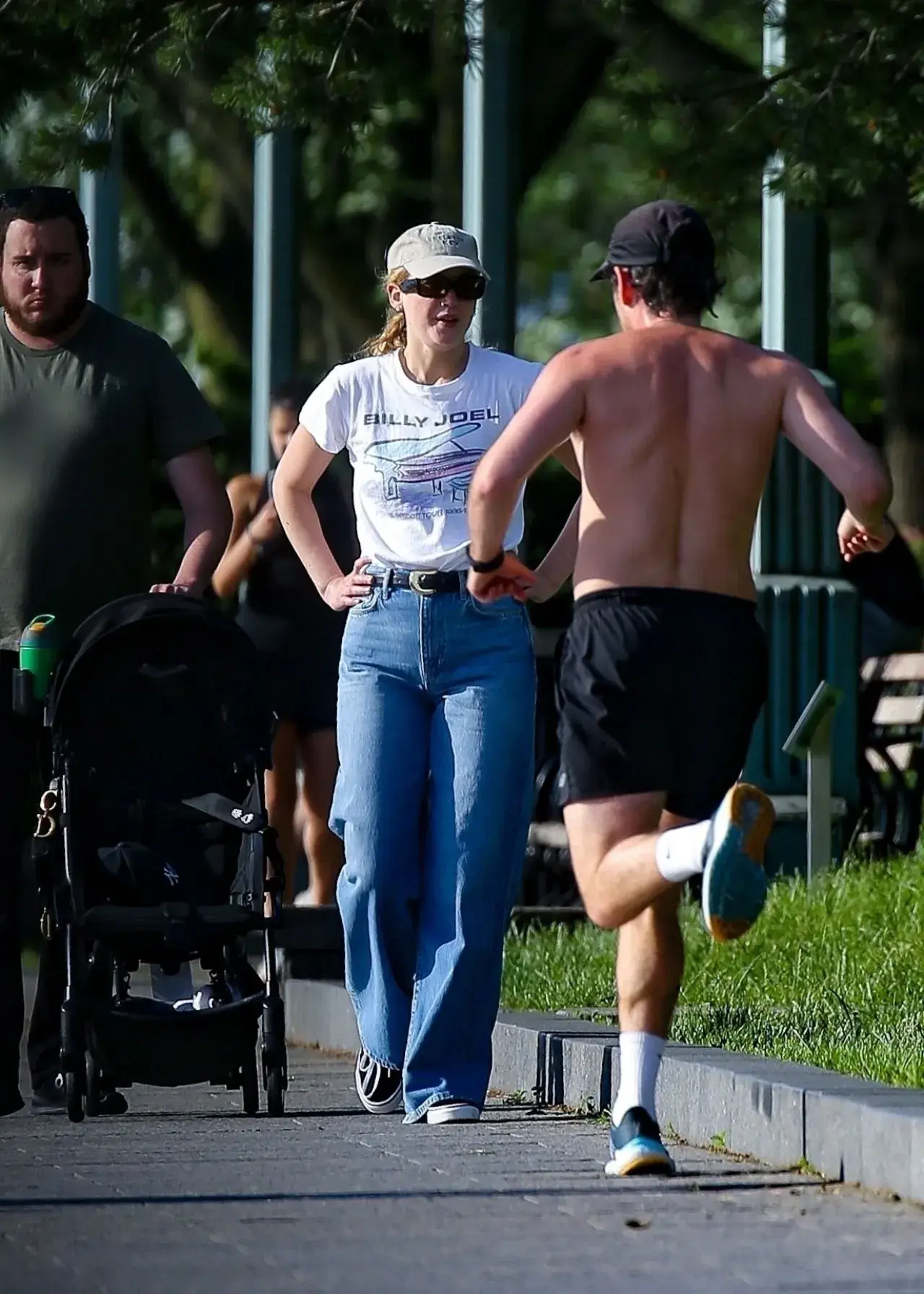 American actress Jennifer Lawrence Photoshoot in White T Shirt Blue Jeans